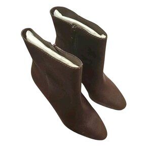 Banana Republic Boots Women's Size 8.5 Brown Leather Cone Heel Side Zipper